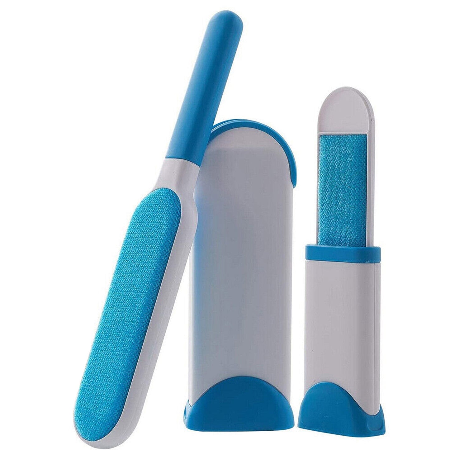 Double Sided Pet Hair Lint Remover Brush with Self Cleaning Base