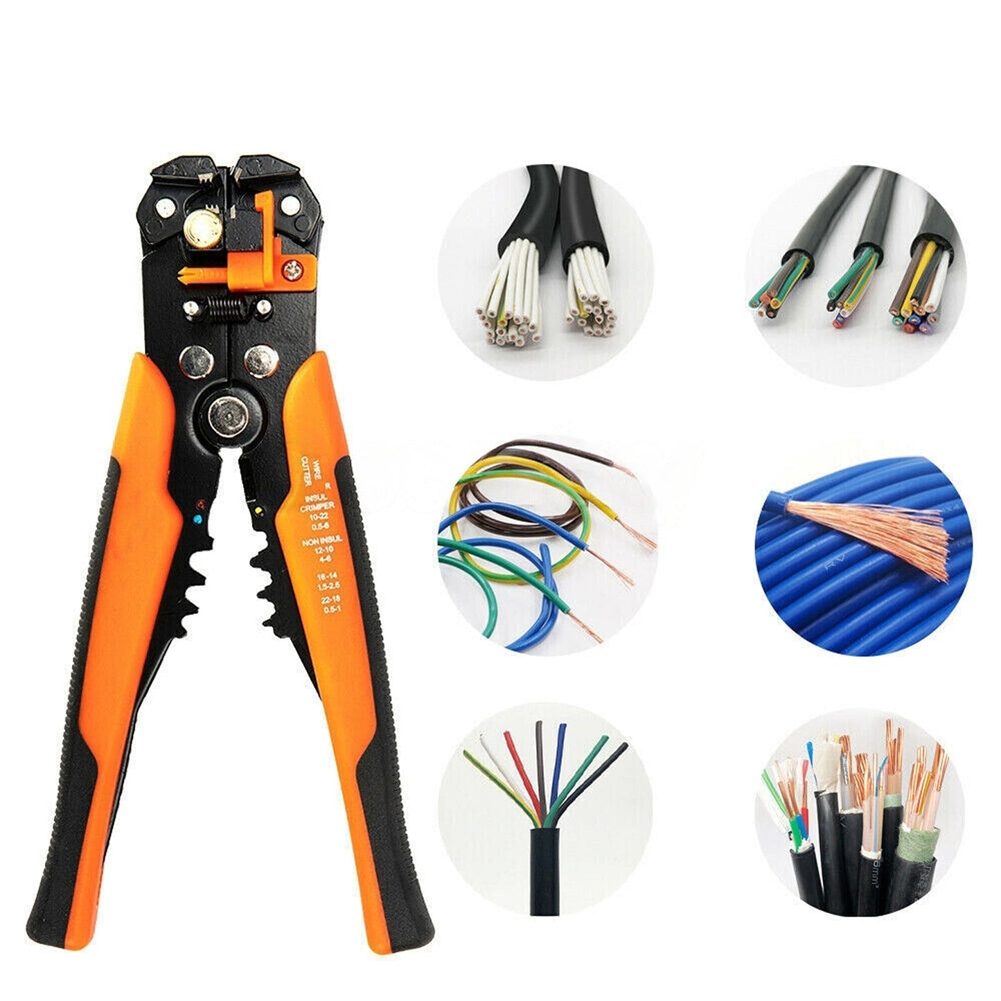 Electrical Wire Crimping Tool Automatic Cable Stripper Cutter Pliers
