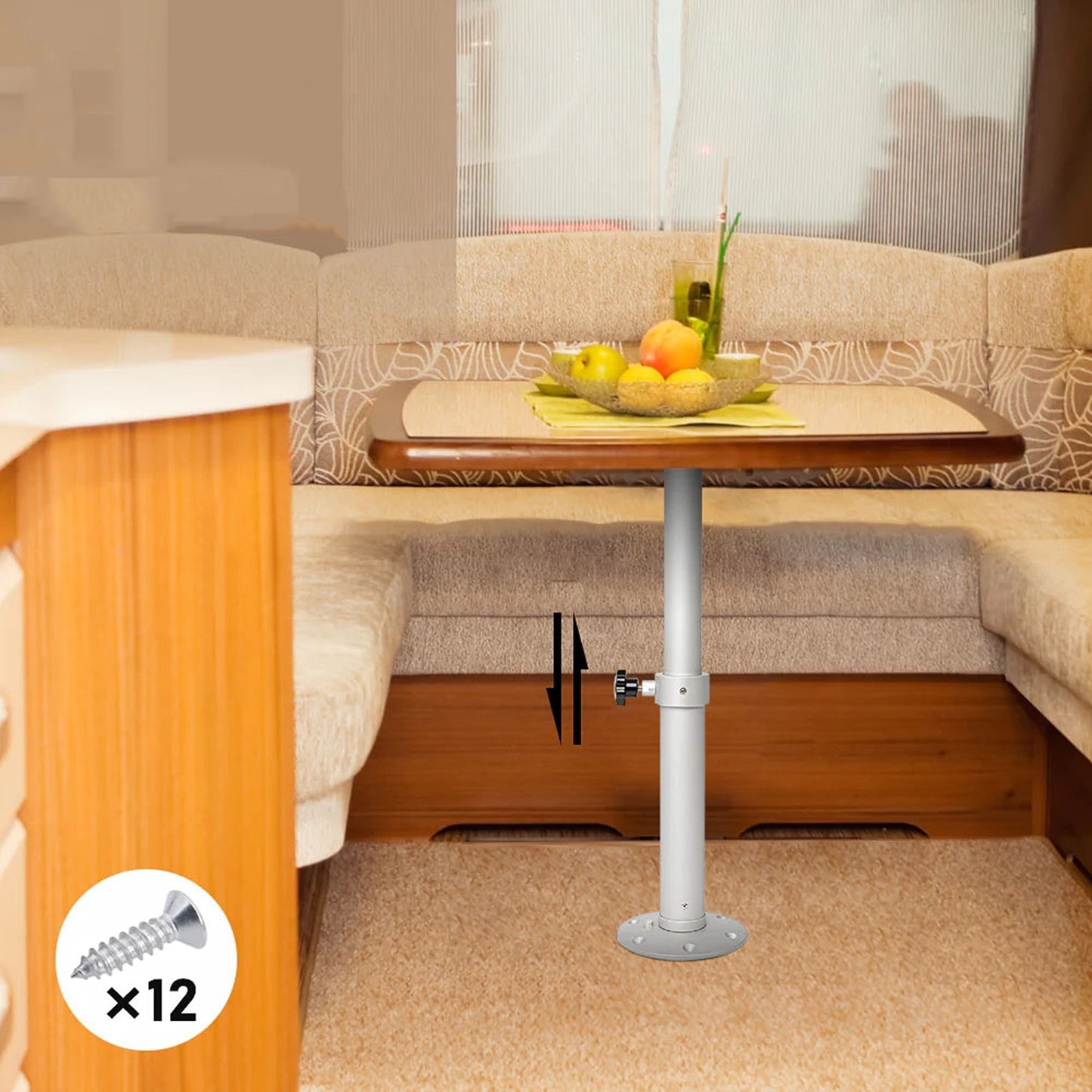 Adjustable Telescopic Furniture Leg for RV and Marine Use