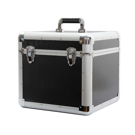 Heavy Duty DJ Vinyl Record Storage Flight Case Aluminum Holds 100 12-Inch Records