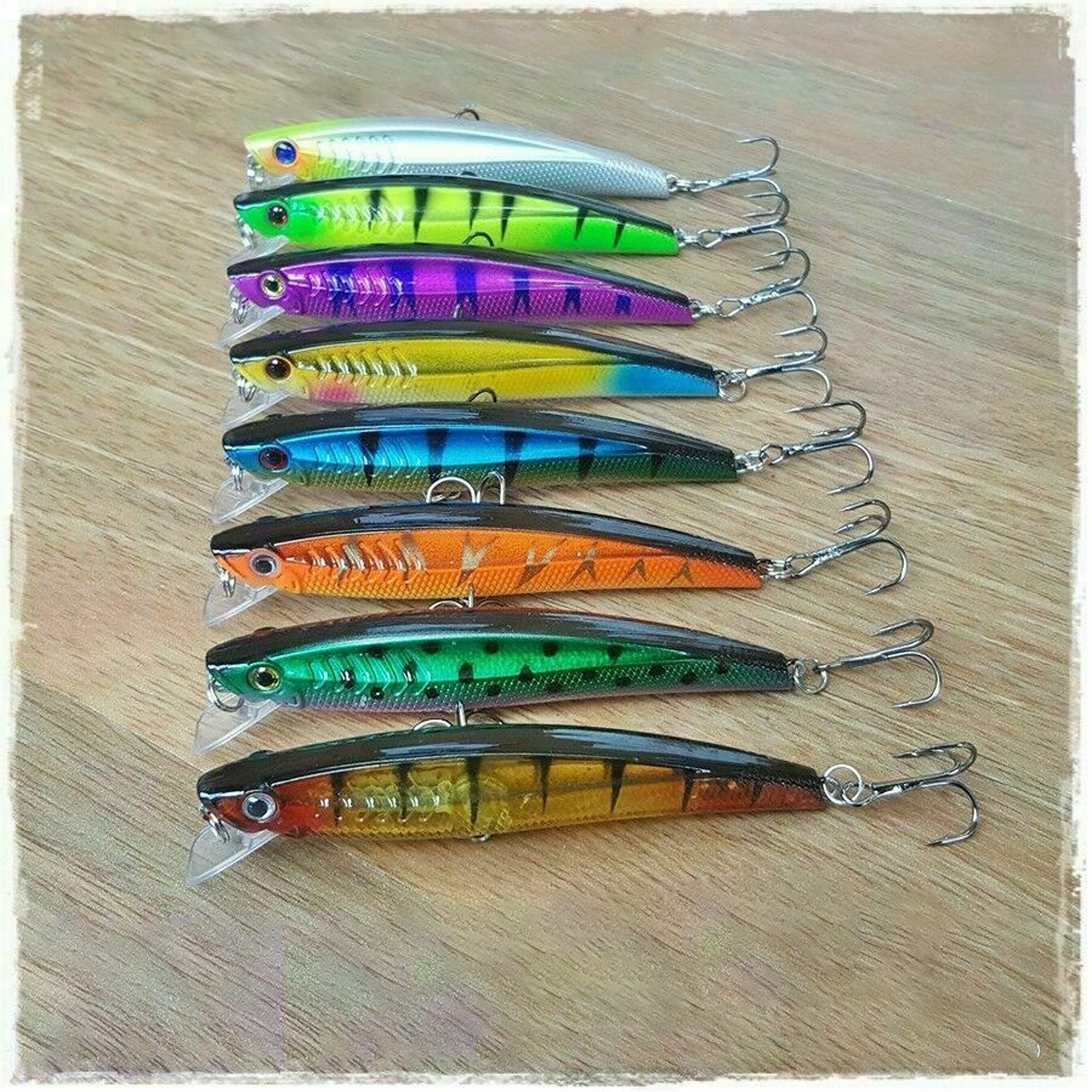 8pcs Minnow Fishing Lures Set Suitable for Trout Cod Bream