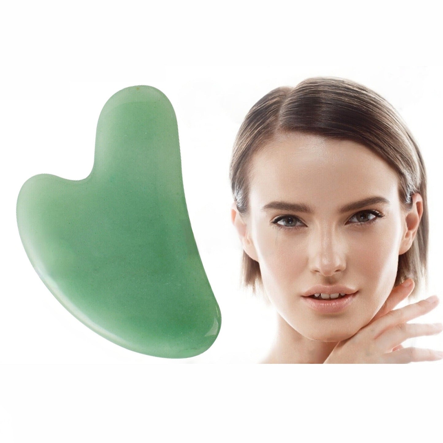 Jade Facial Massager Tool Natural Guasha Gua Sha Board for Face Body
