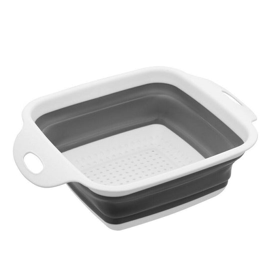 Square Collapsible Strainer Foldaway Storage Design Kitchen Accessory