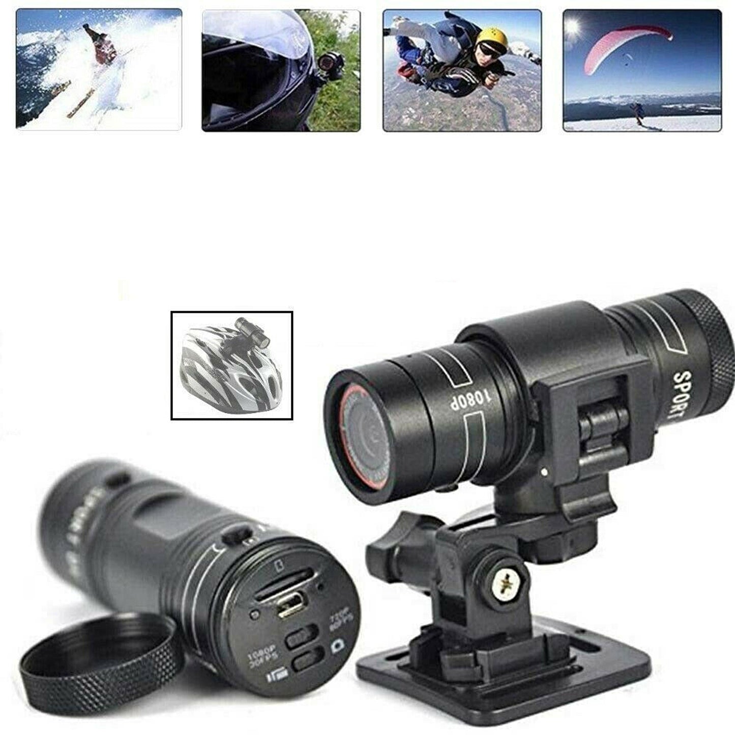 Full HD 1080P Motorcycle and Bicycle Helmet Action Camera
