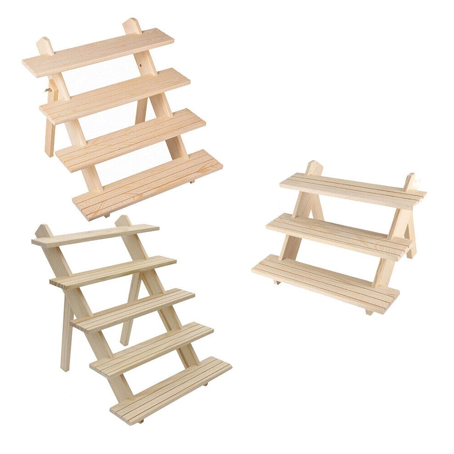 Wooden Jewelry Display Rack for Earrings Rings and Watches