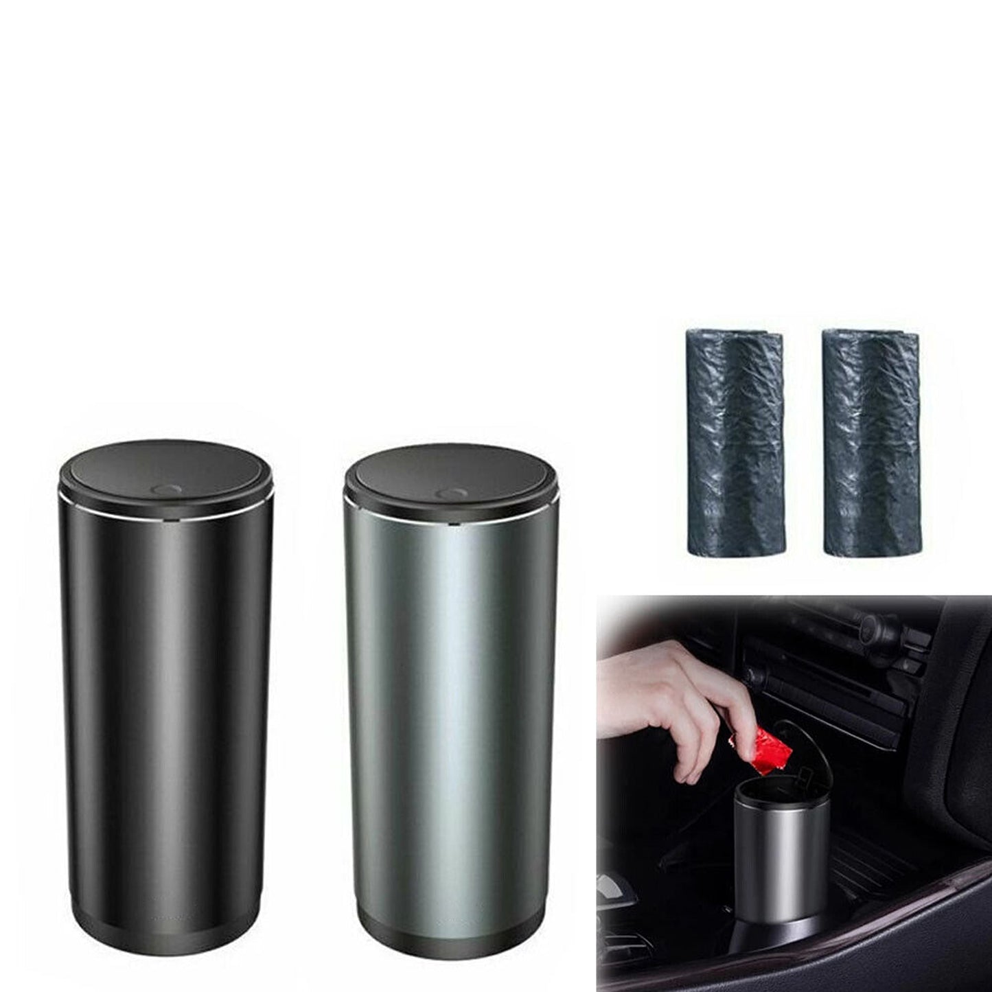 Auto Car Wastebasket Rubbish Bin Holder Trash Dust Case Can