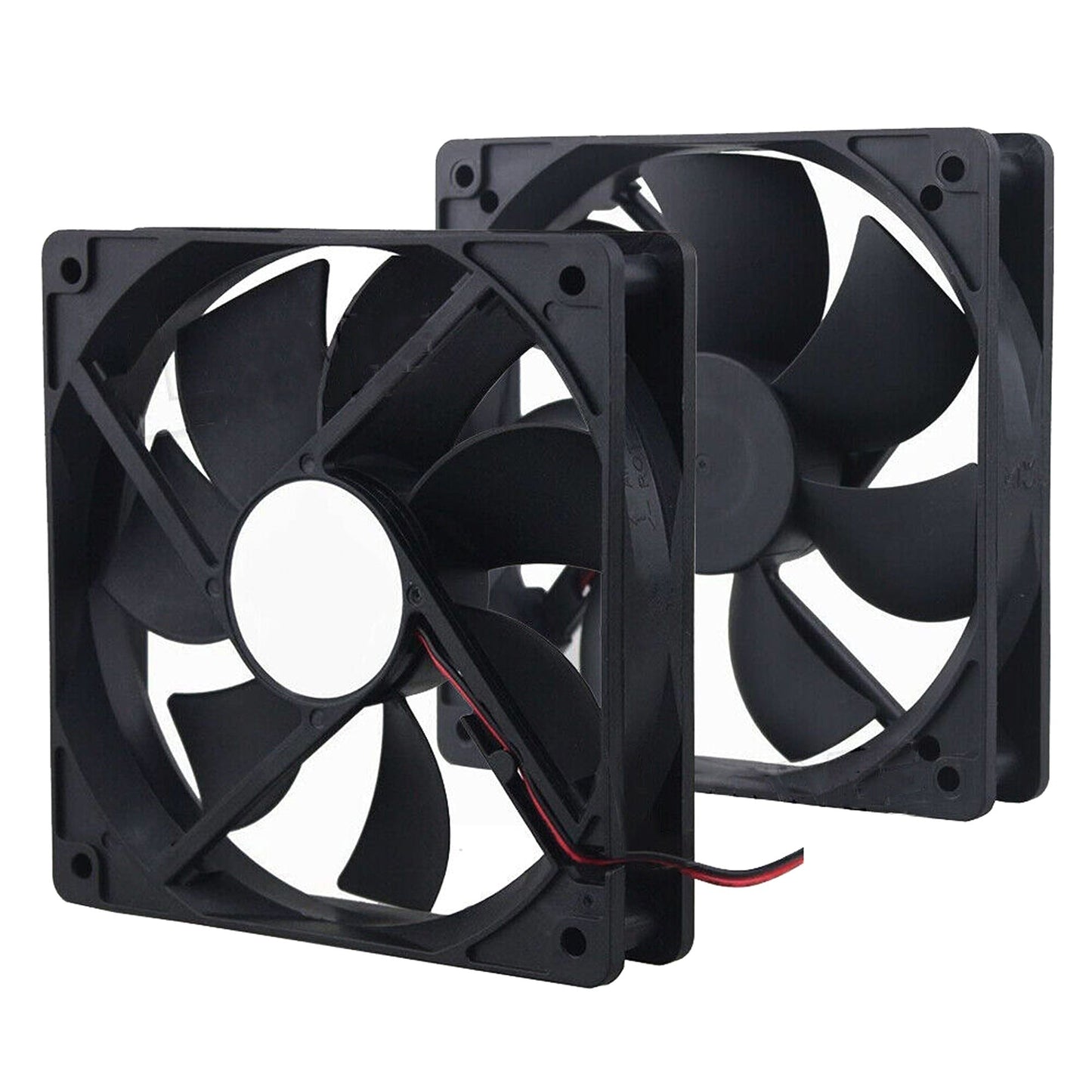 2pcs Brushless Cooling Fan Silent Dual Ball Bearing 120mm 12V