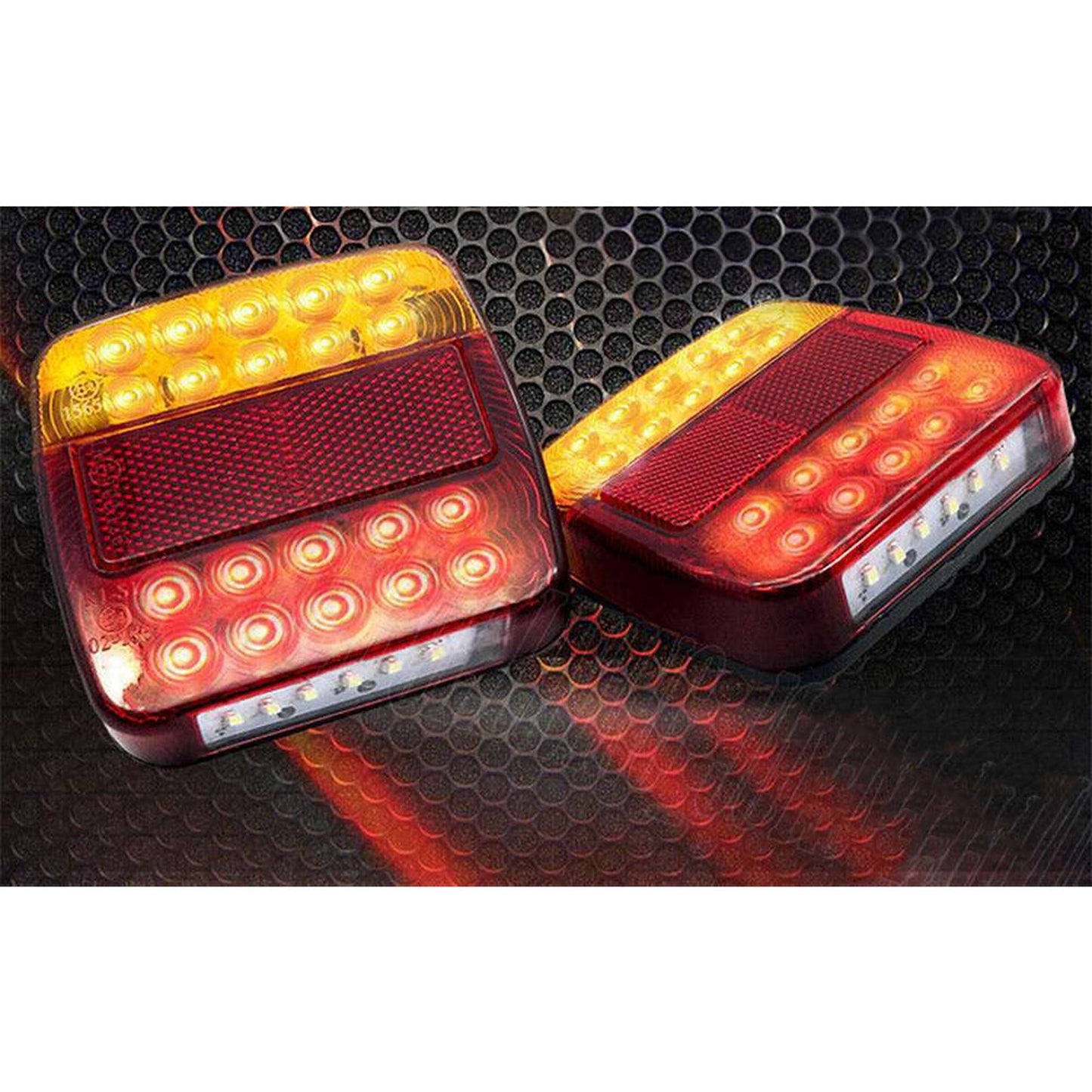 2pcs Submersible Trailer Tail Lights 26 LED Boat and Truck Lamp Kit