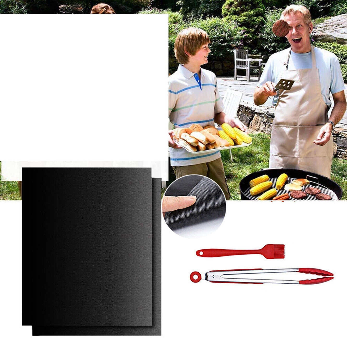 Reusable Non-Stick BBQ Grill Mat Perfect for Outdoor Cooking