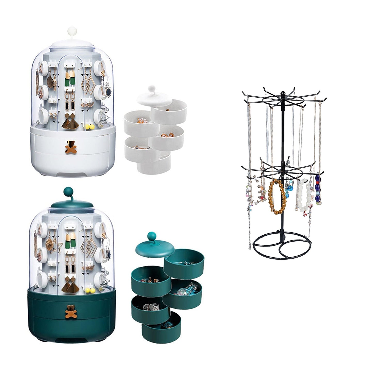 Earring and Jewelry Hanging Organizer Stand with Display Storage