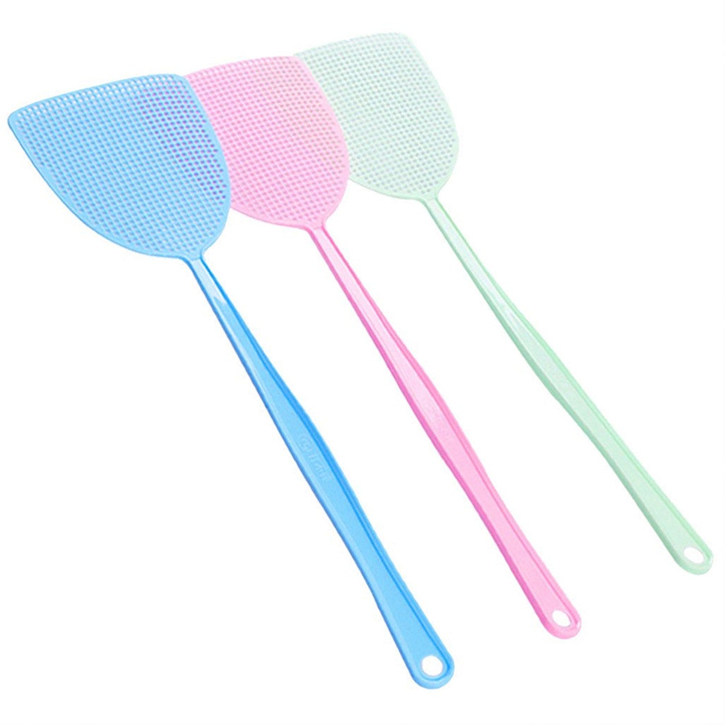 6pcs Manual Fly Swatter with Long Handle Plastic Pest Control Assorted