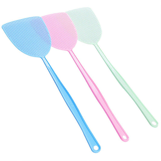 6pcs Manual Fly Swatter with Long Handle Plastic Pest Control Assorted