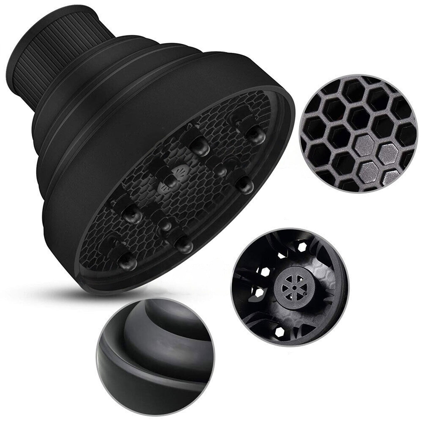Foldable Silicone Hair Dryer Diffuser Universal Travel Professional