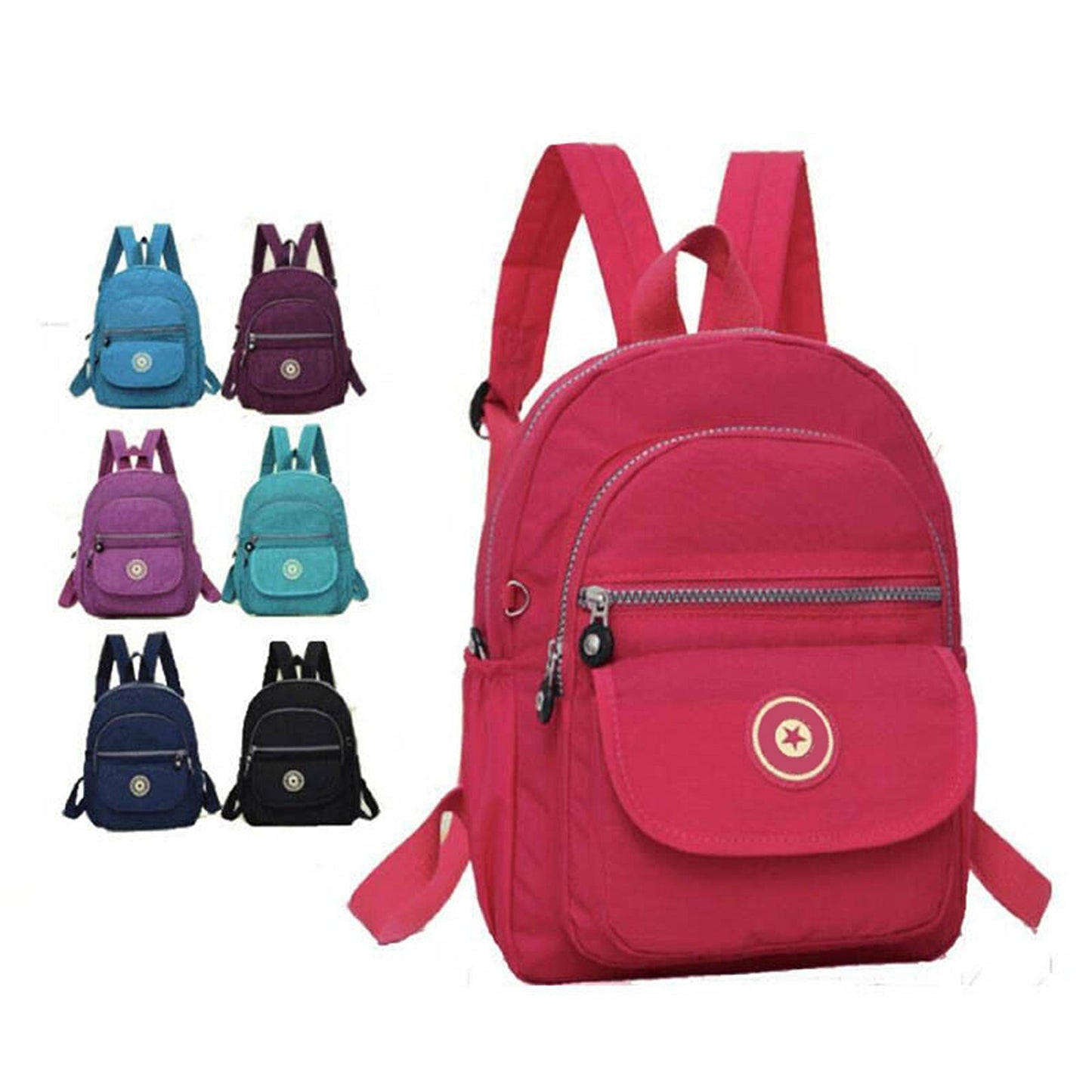 Casual Waterproof Nylon Rucksack Small Travel Backpack Women Shoulder Handbag