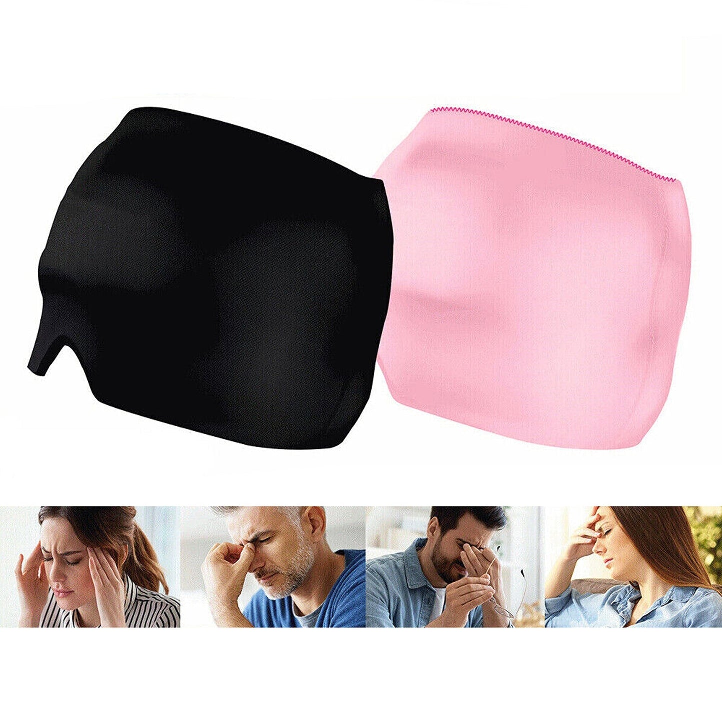 Therapeutic Ice Pack Gel Eye Mask for Migraine and Headache Relief