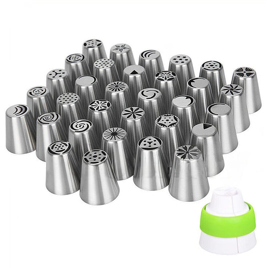 32pcs Flower Decorating Russian Icing Piping Nozzles Pastry Tools Set