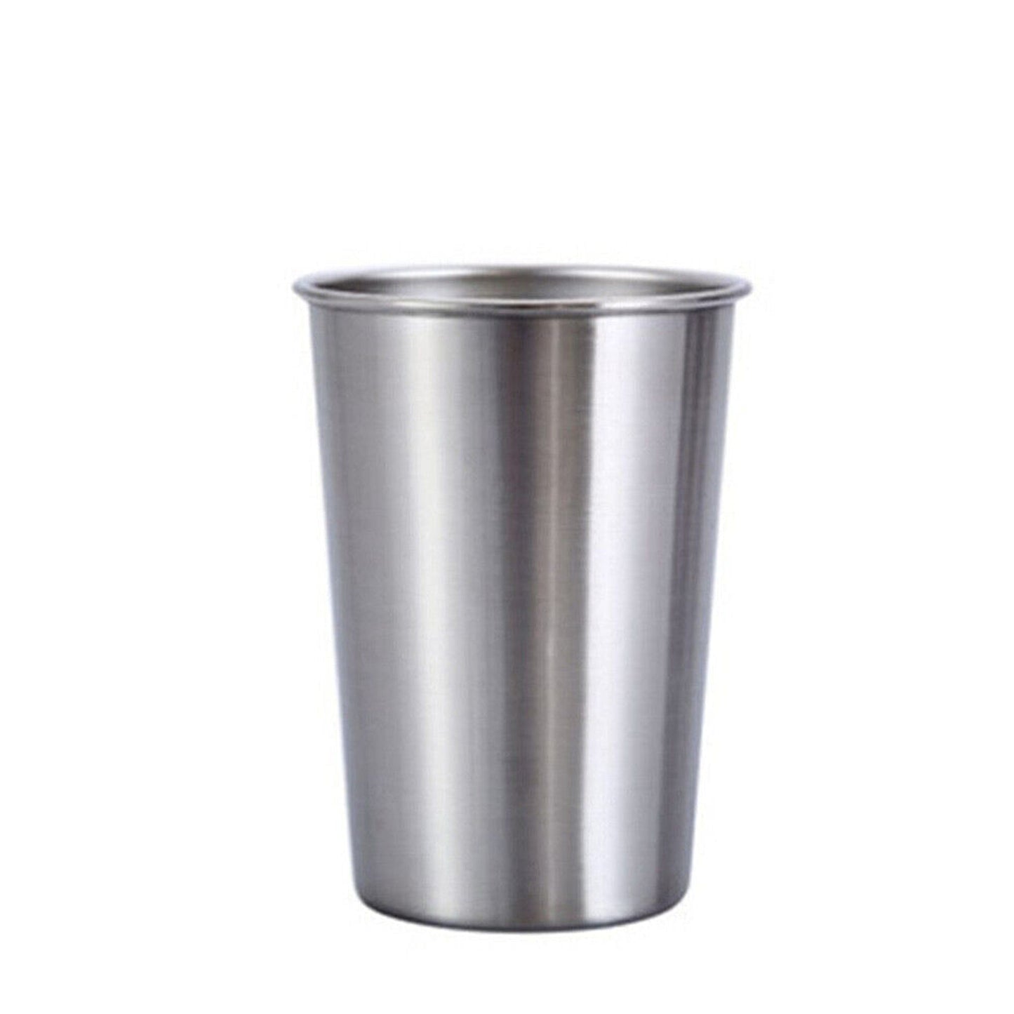 4-Pack Stainless Steel Drinking Mugs 350ml and 500ml For Coffee and Beer