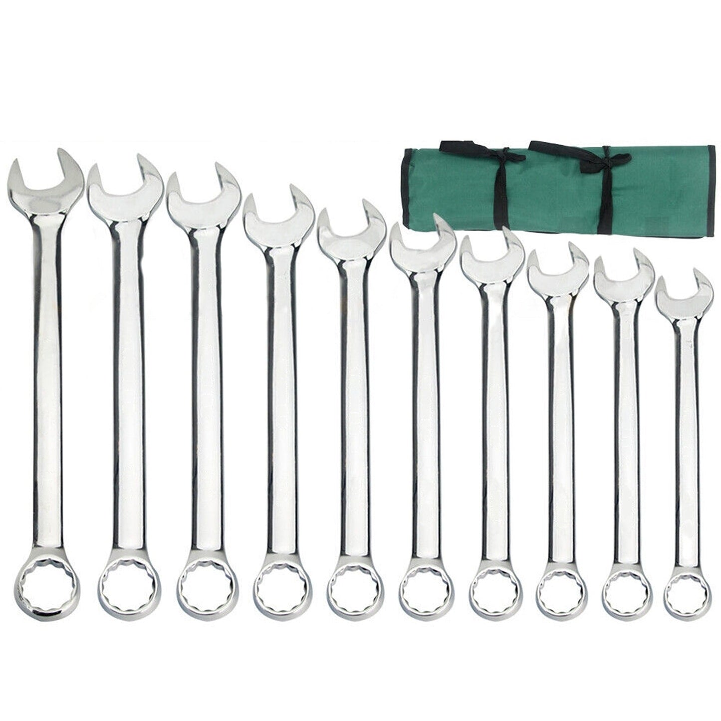 20pcs Metric Wrench Set with Spanner Open Ring End CRV Rolling Bag
