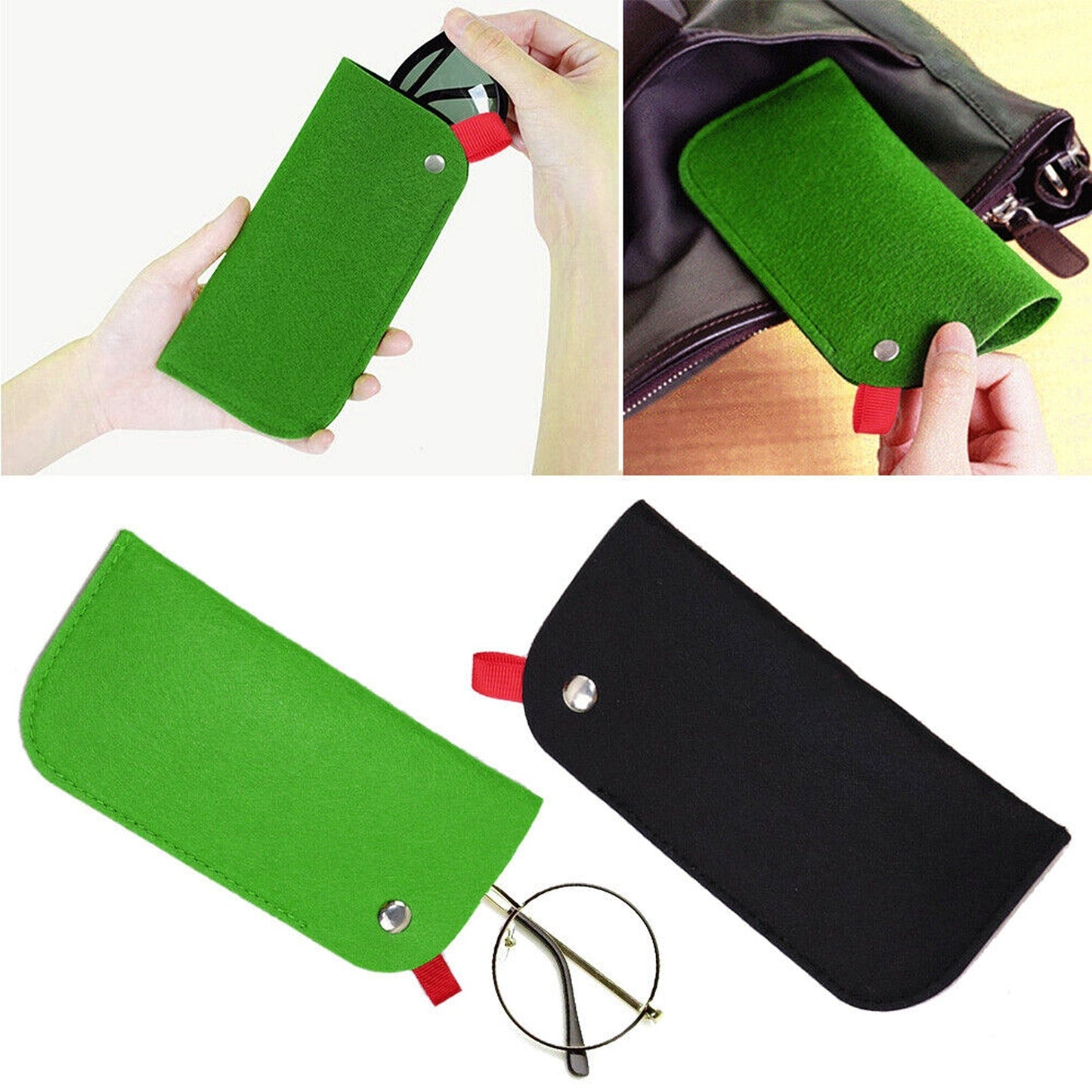 Soft Felt Pouch for Sunglasses Scratchproof Eye Glasses Sleeve