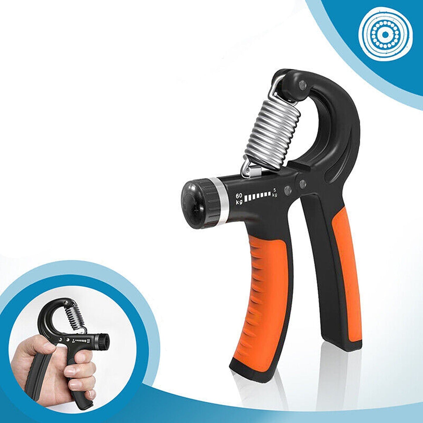 Forearm Exerciser Adjustable Power Hand Grip 5-60Kg Strengthener