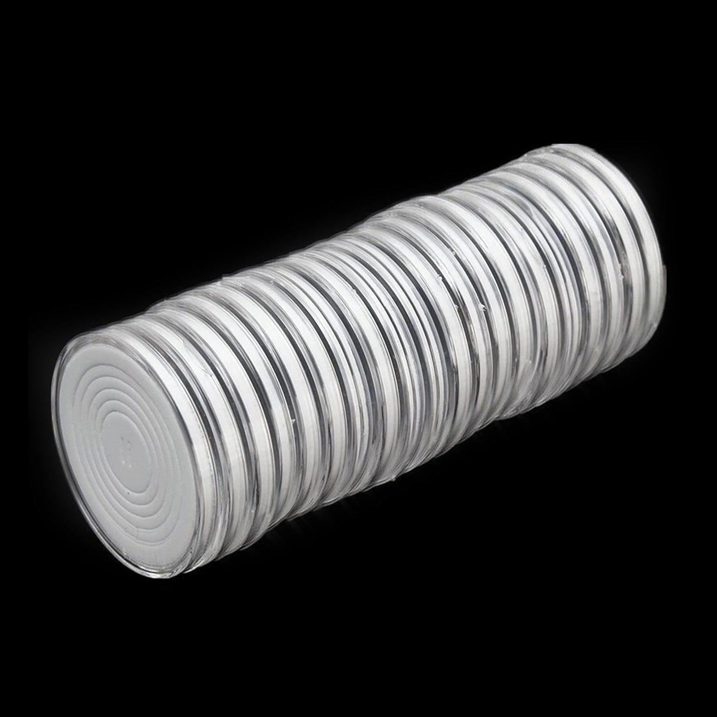 20pcs Coin Storage Display Case Clear Round Plastic Capsules with Eva Pad