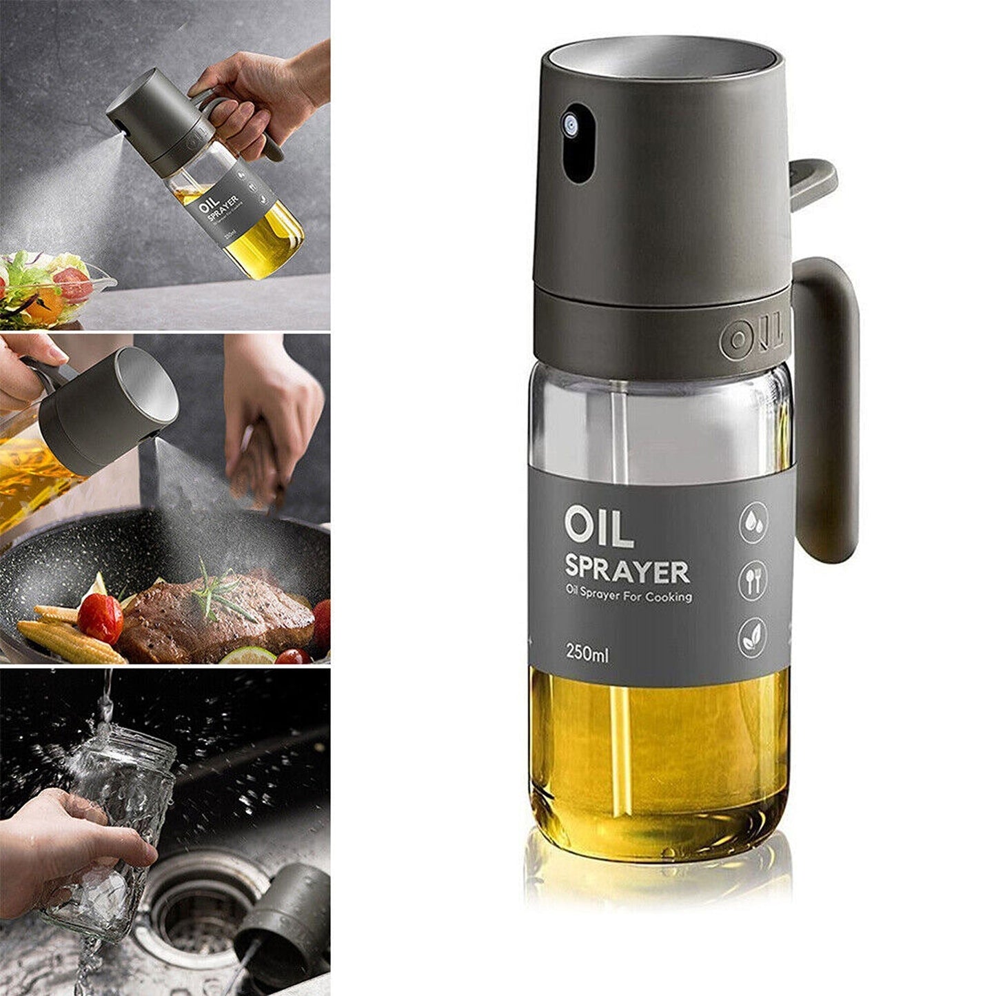 Olive Oil Sprayer for Healthy Cooking Baking BBQ Refillable Spray Bottle