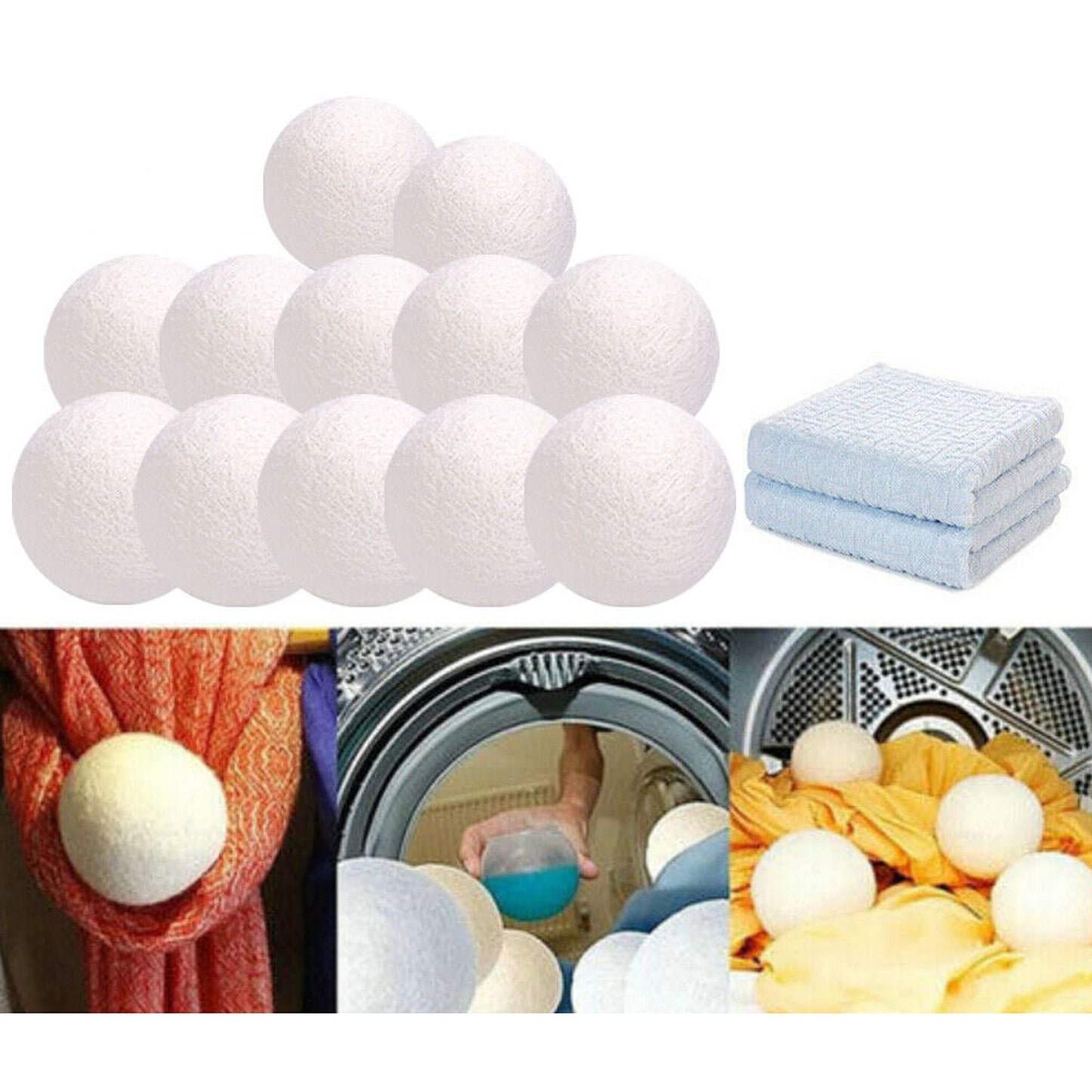 Laundry Softening Reusable Dryer Balls for Wrinkle Reduction