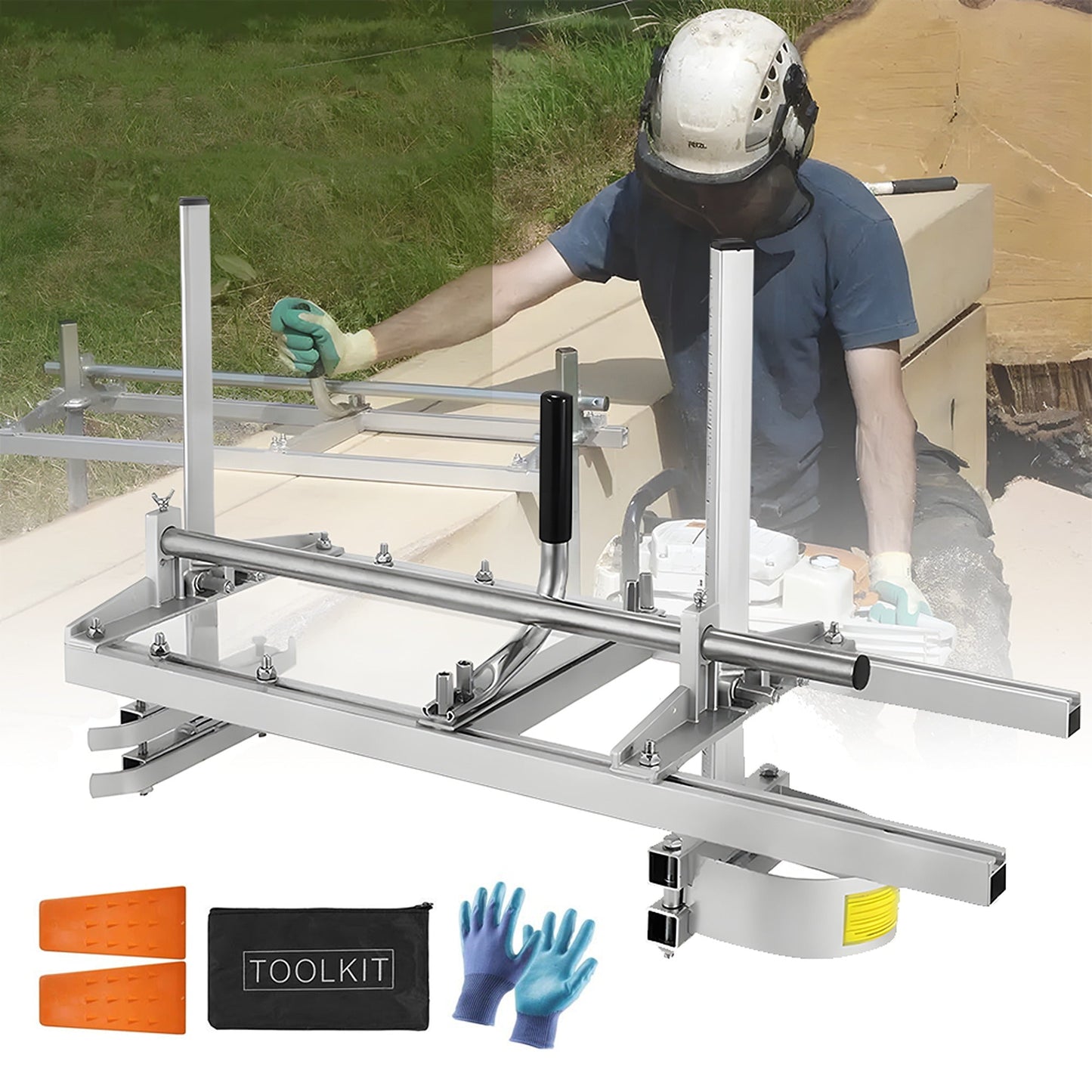 Chainsaw Mill Woodworking Tool for Carpentry Fits Various Bar Saws