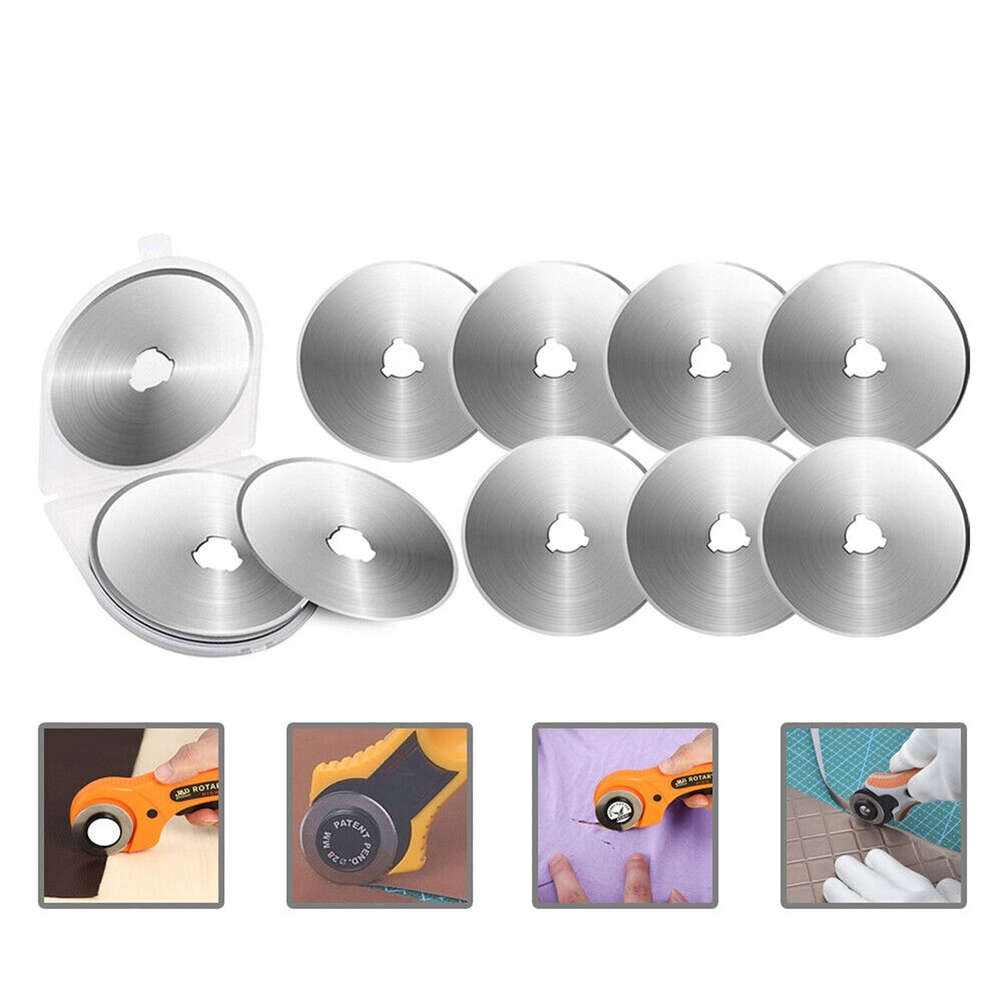 10pcs Rotary Cutter Blades for Sewing Quilting Tool Refill