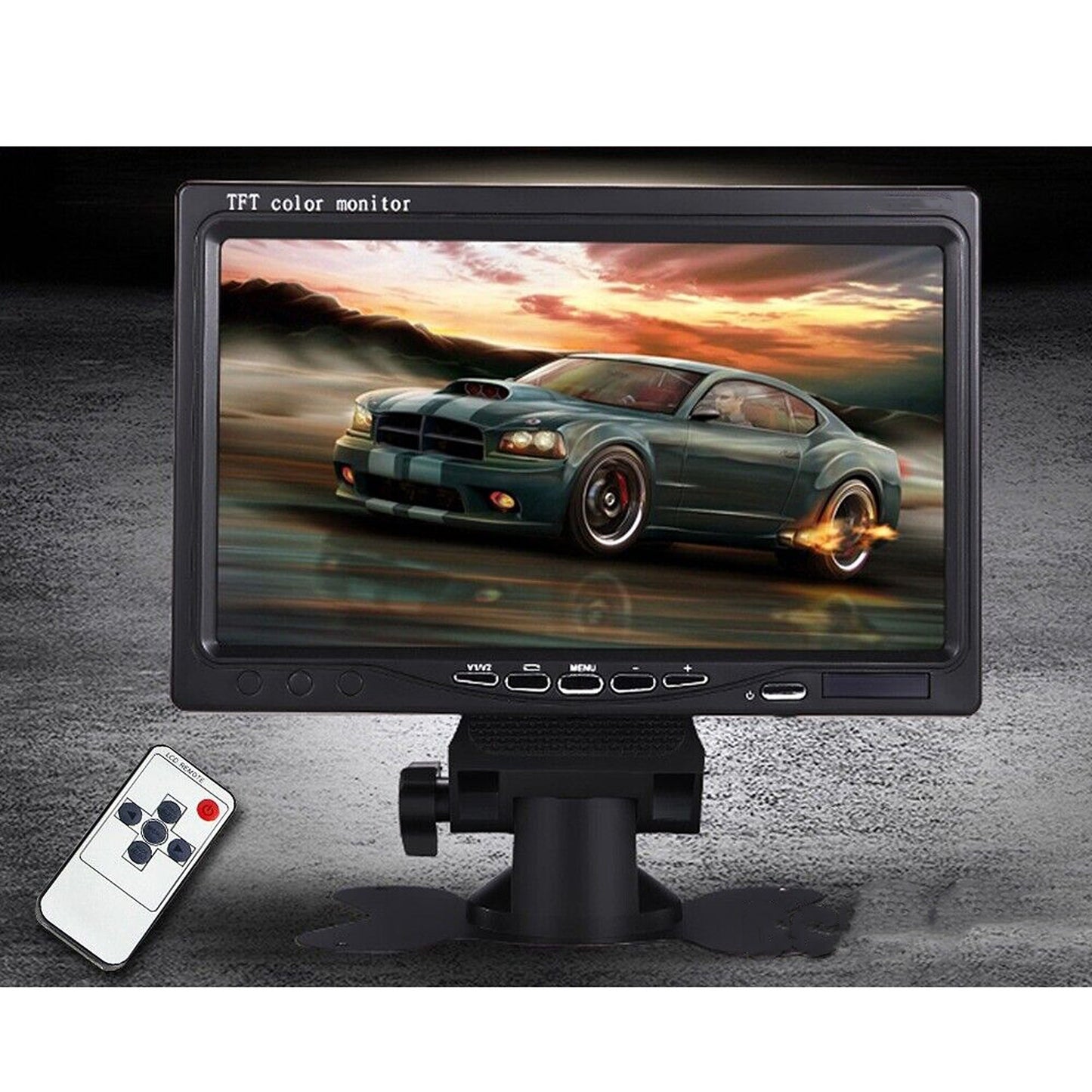 7in TFT LCD Color Rear View Car Monitor with Remote
