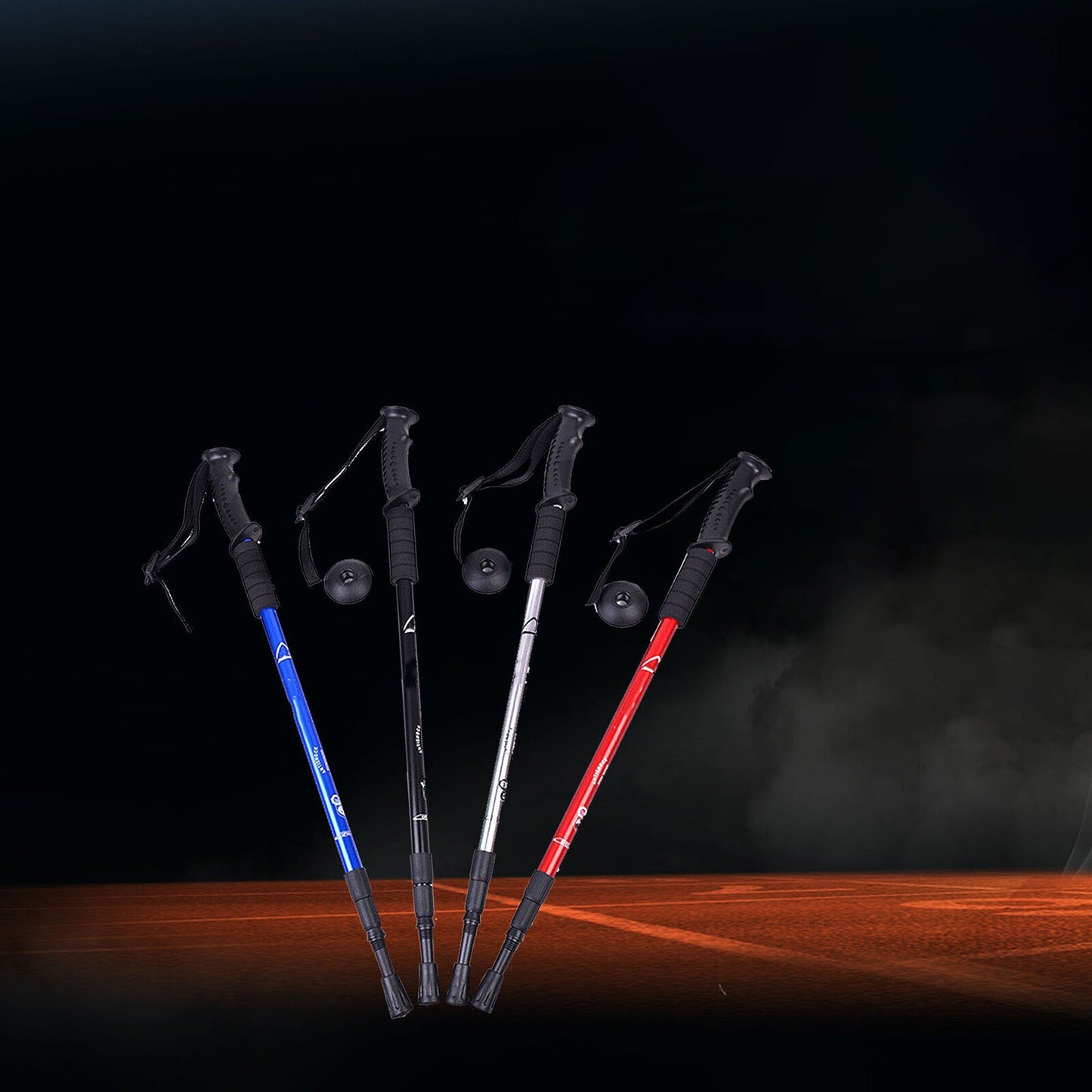 2pcs Adjustable Anti Shock Trekking Poles for Hiking and Walking