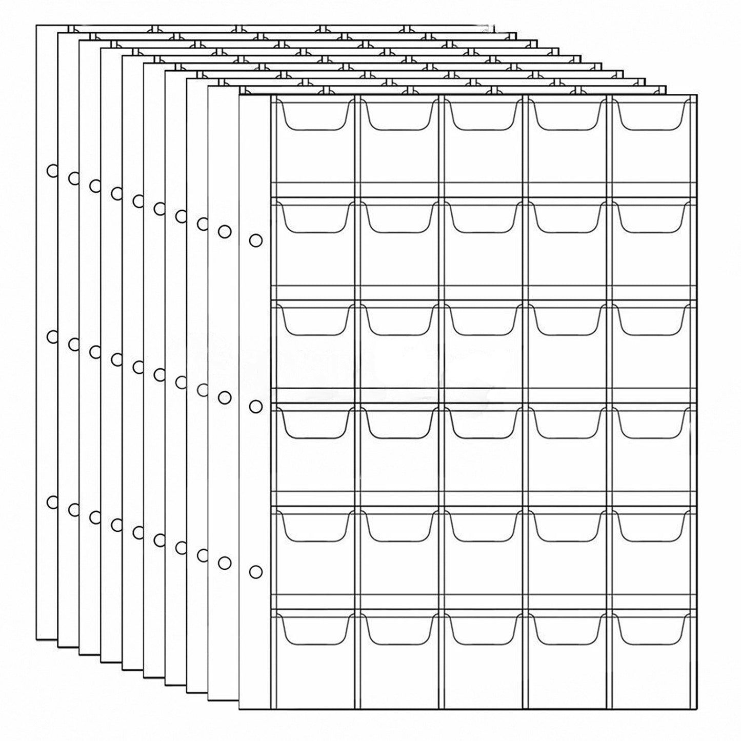 10pcs Money Collection Coin Holder Storage Penny Album