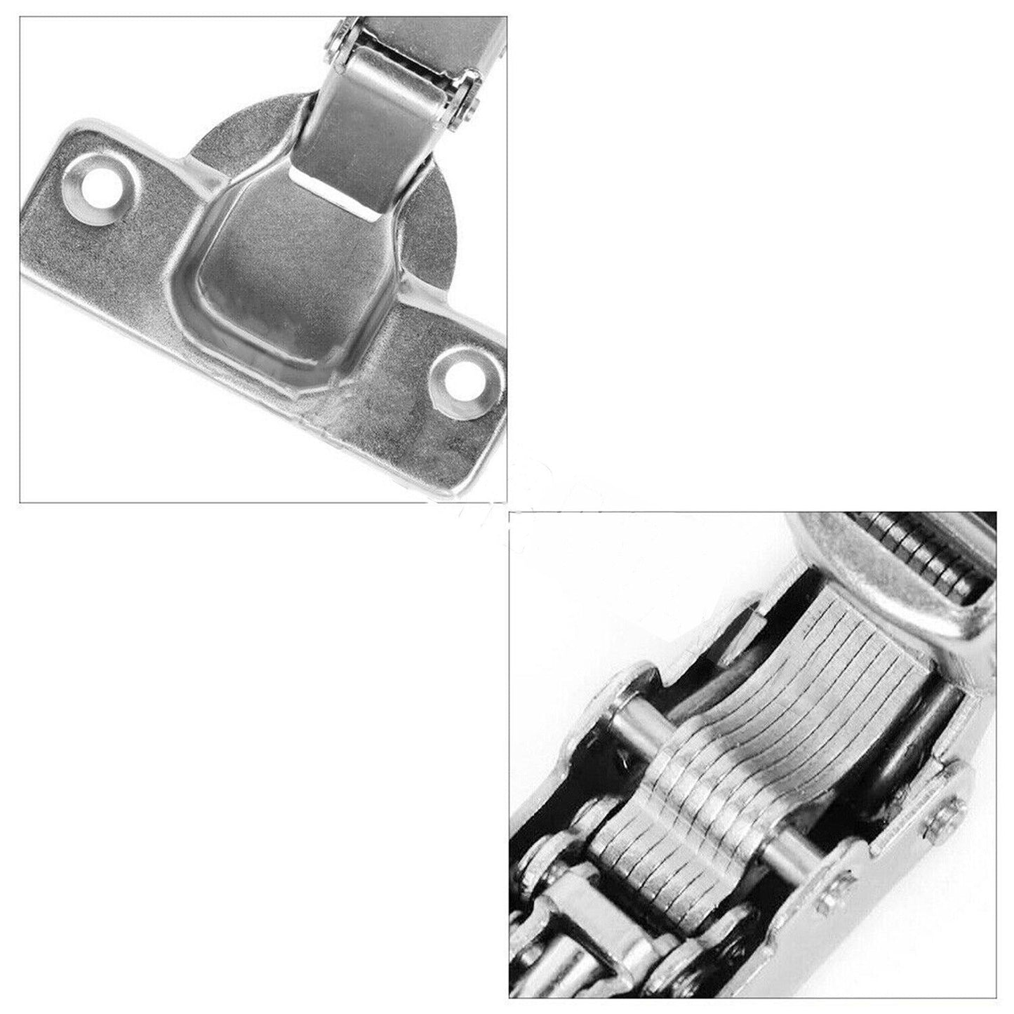 10pcs Kitchen Cabinet Door Hinge Full Overlay Wardrobe Cupboard Close