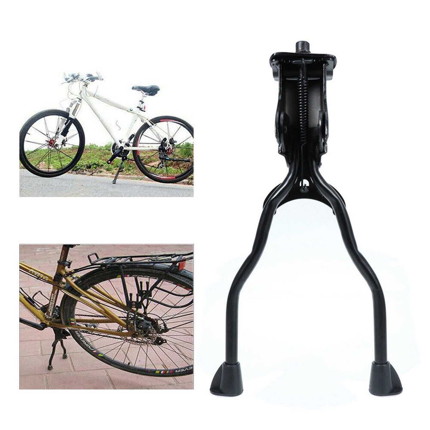 Stable Double Leg Kickstand for Mountain Bikes Parking Rack