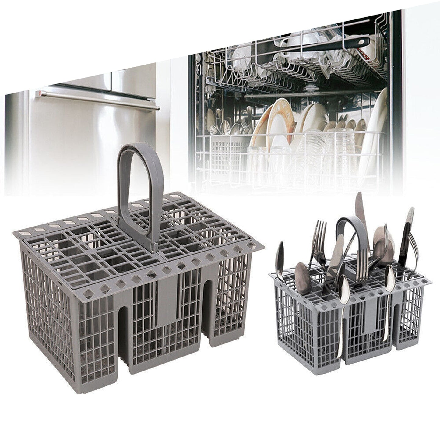 Cutlery Basket for Universal Dishwashers Compatible with Major Brands
