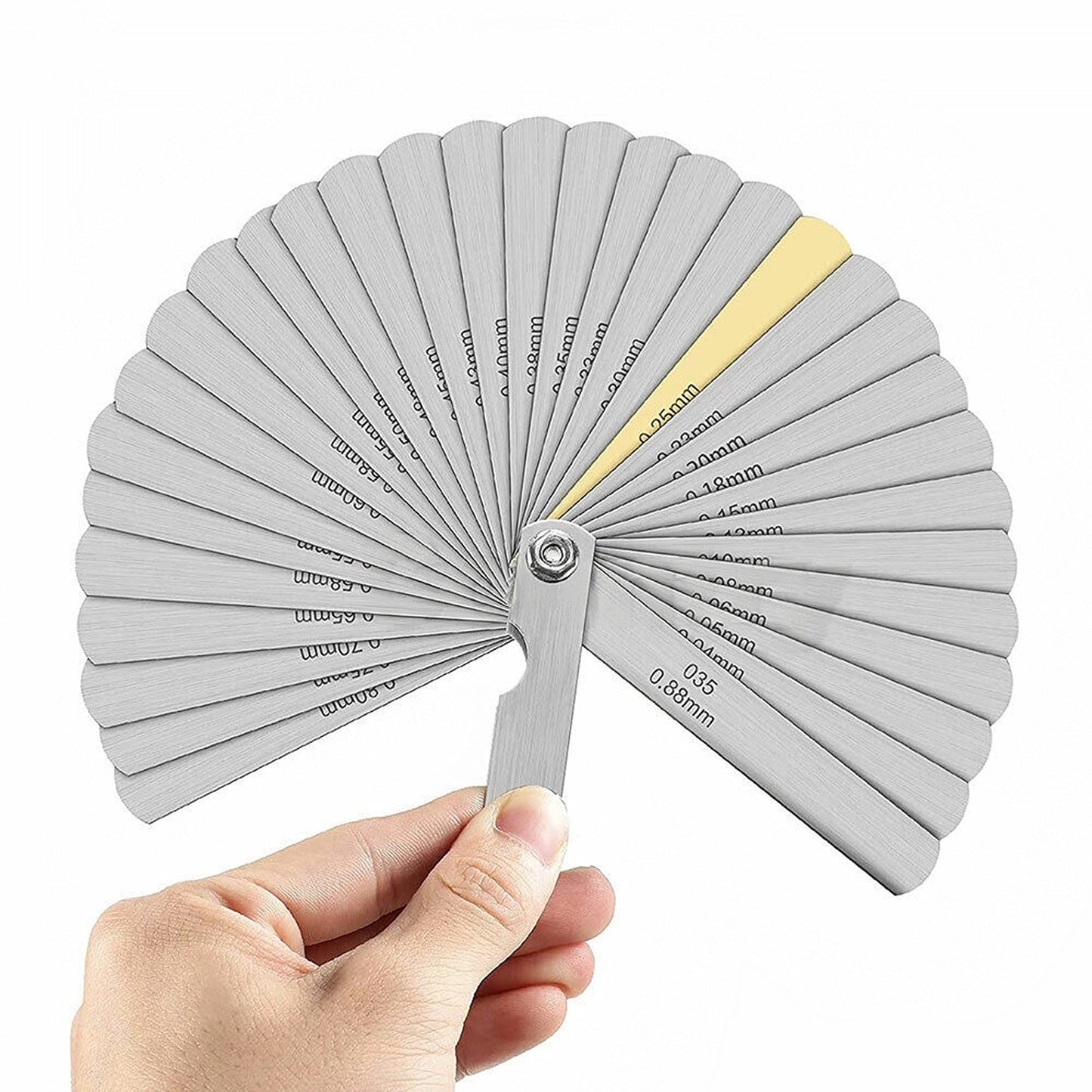 Metric Inch Dual Marked Feeler Gauge Thickness Gap Tool 32 Blades