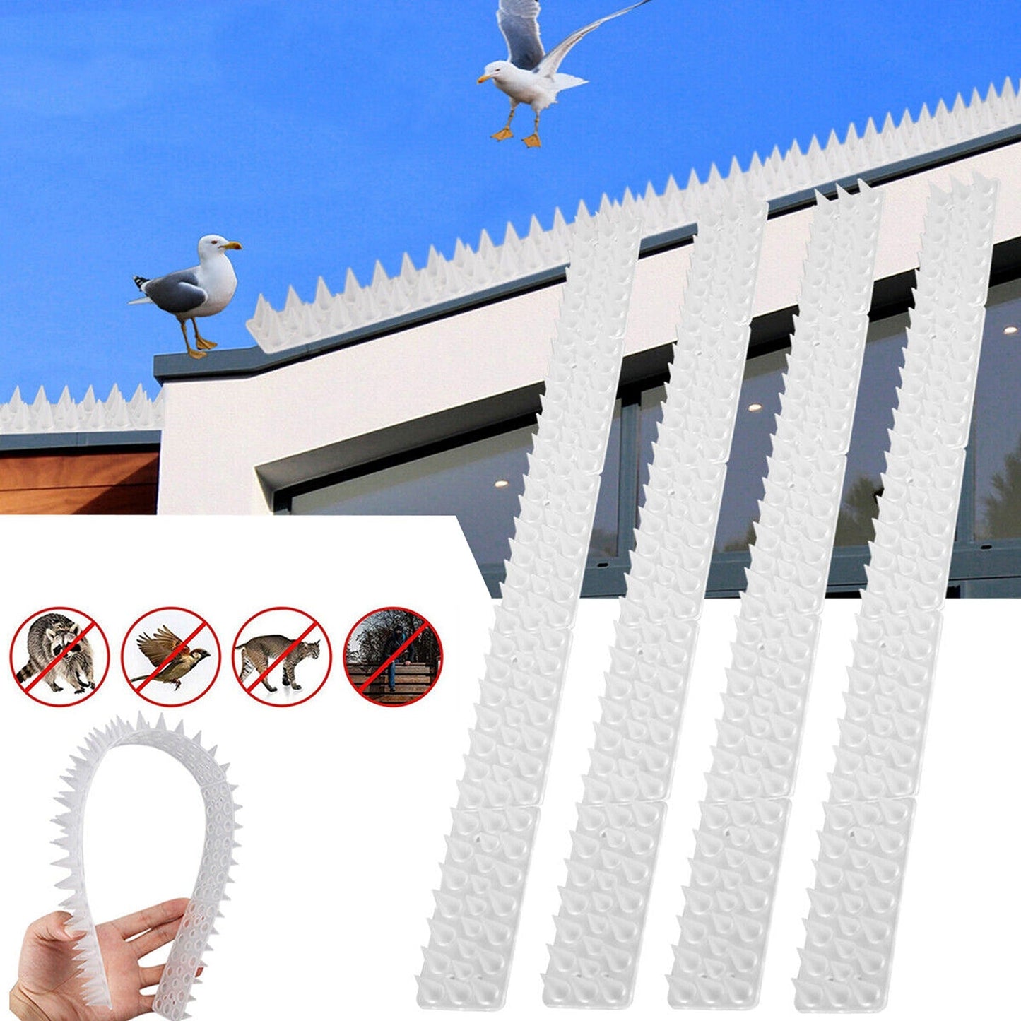 10pcs Bird and Pest Control Spikes Security Spiked Fence for Human Cat and Mouse