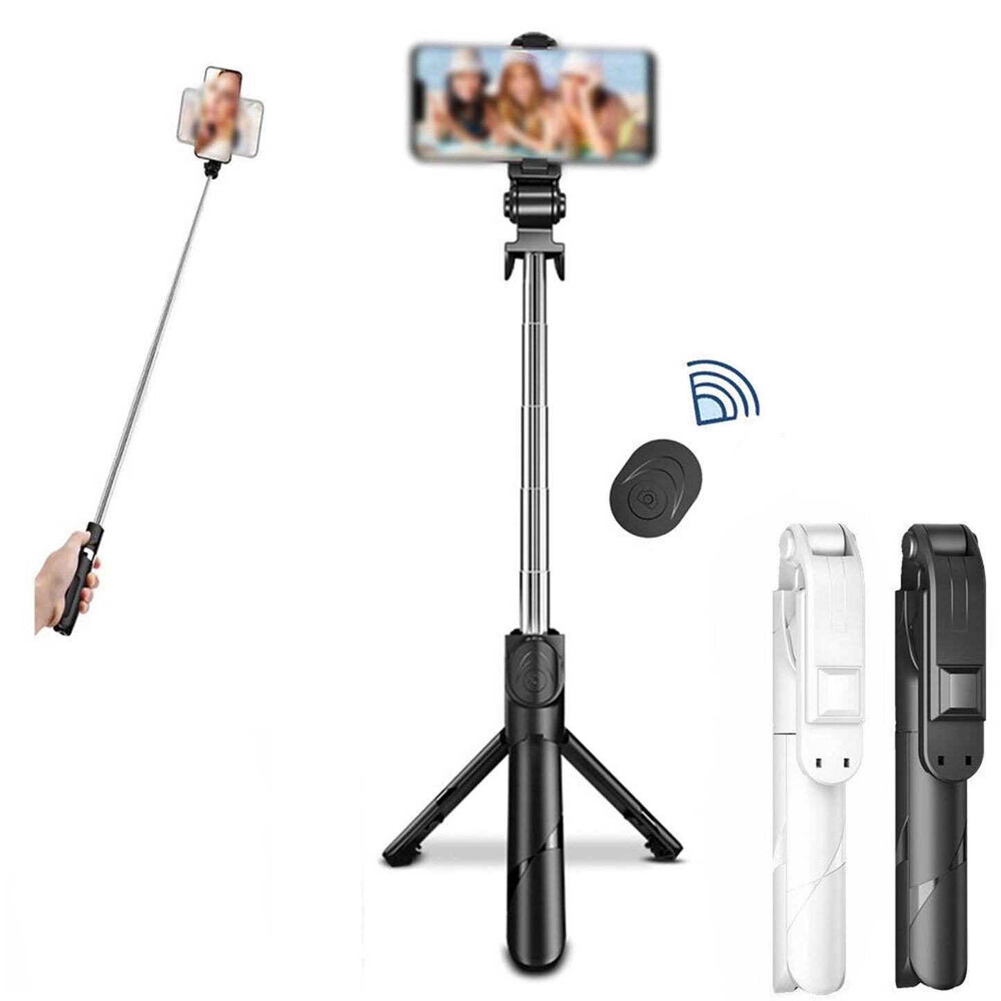 Flexible Tripod Stand with Bluetooth Remote Selfie Stick for Mobile Phone