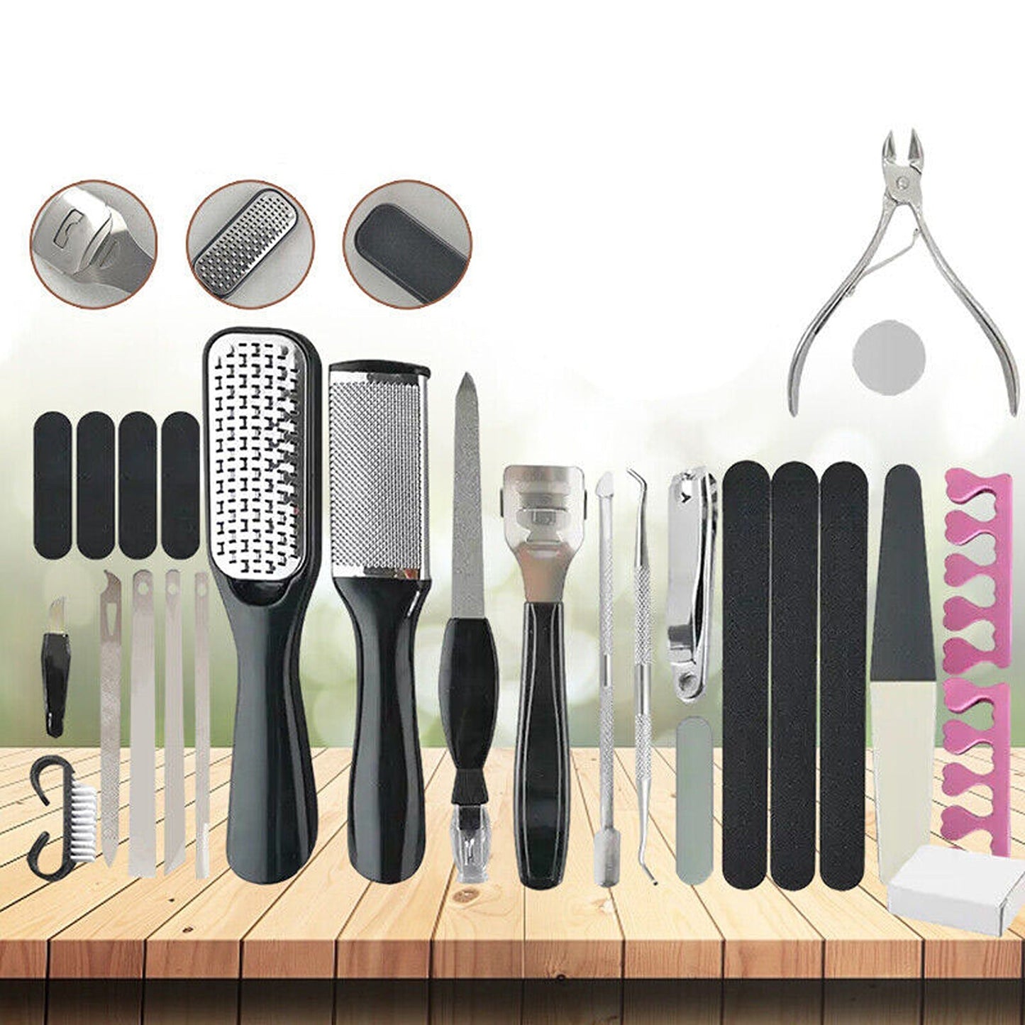 27-Piece Deluxe Manicure and Pedicure Nail Care Set with Tools