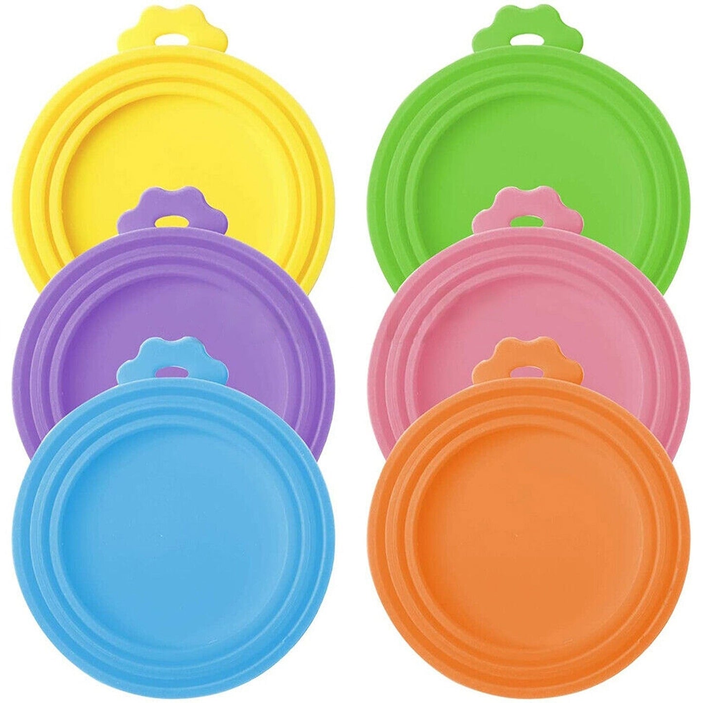 6pcs Silicone Pet Food Can Lid Dog Cat Tin Reusable Storage Cap