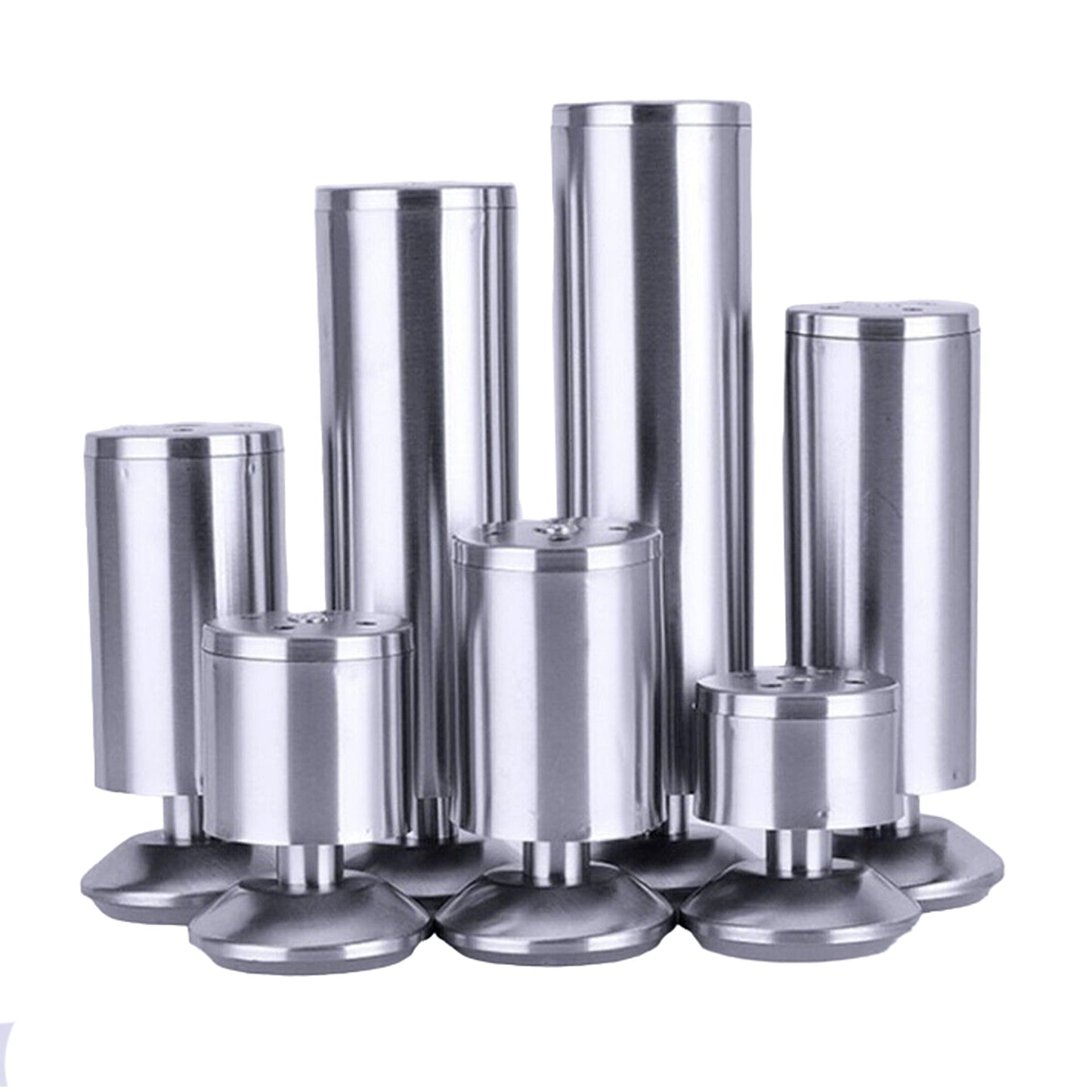 4pcs Round Stainless Steel Sofa and Table Leg Replacements