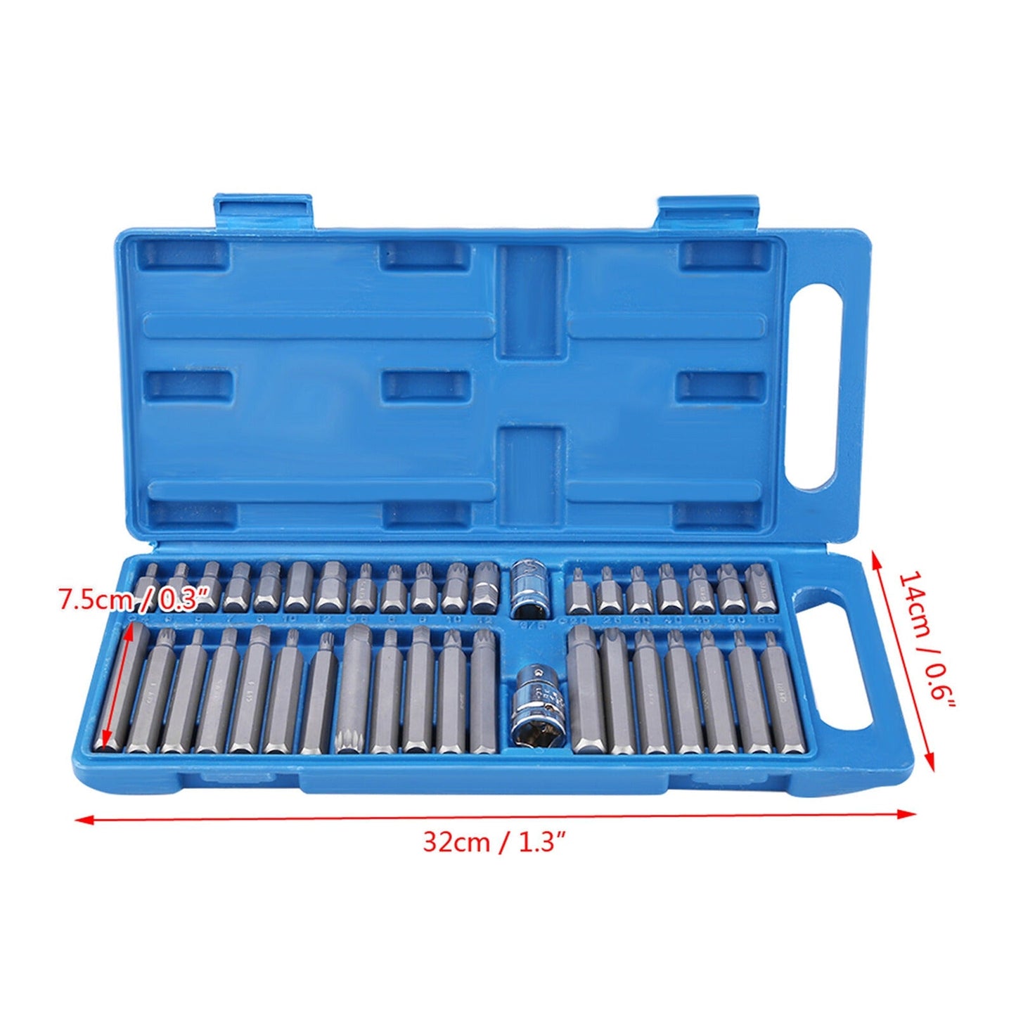 40pcs Allen Key Torx Hex Star and Spline Socket Bit Set