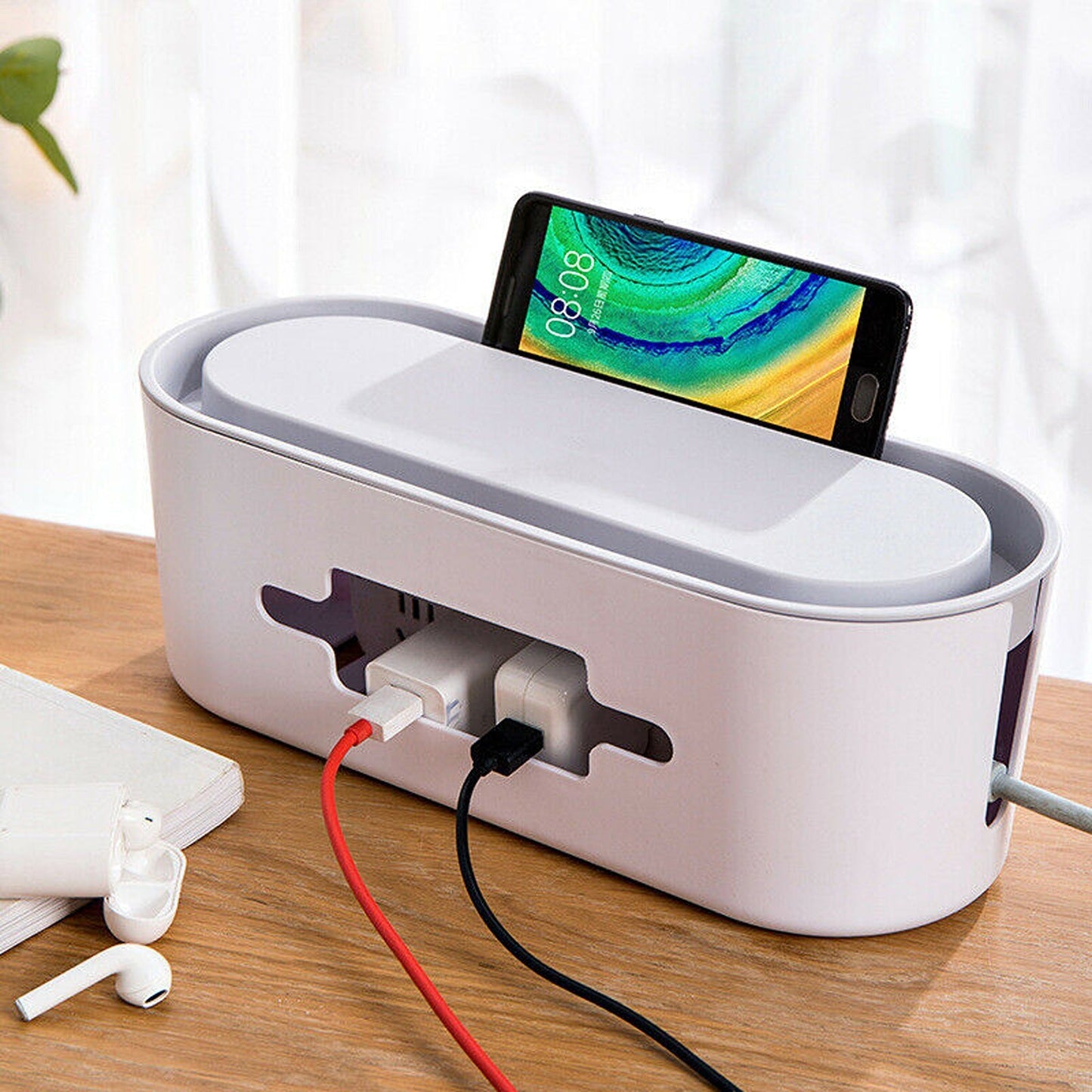 Cable Management Storage Box for Power Socket Wire Tidy Safety Case