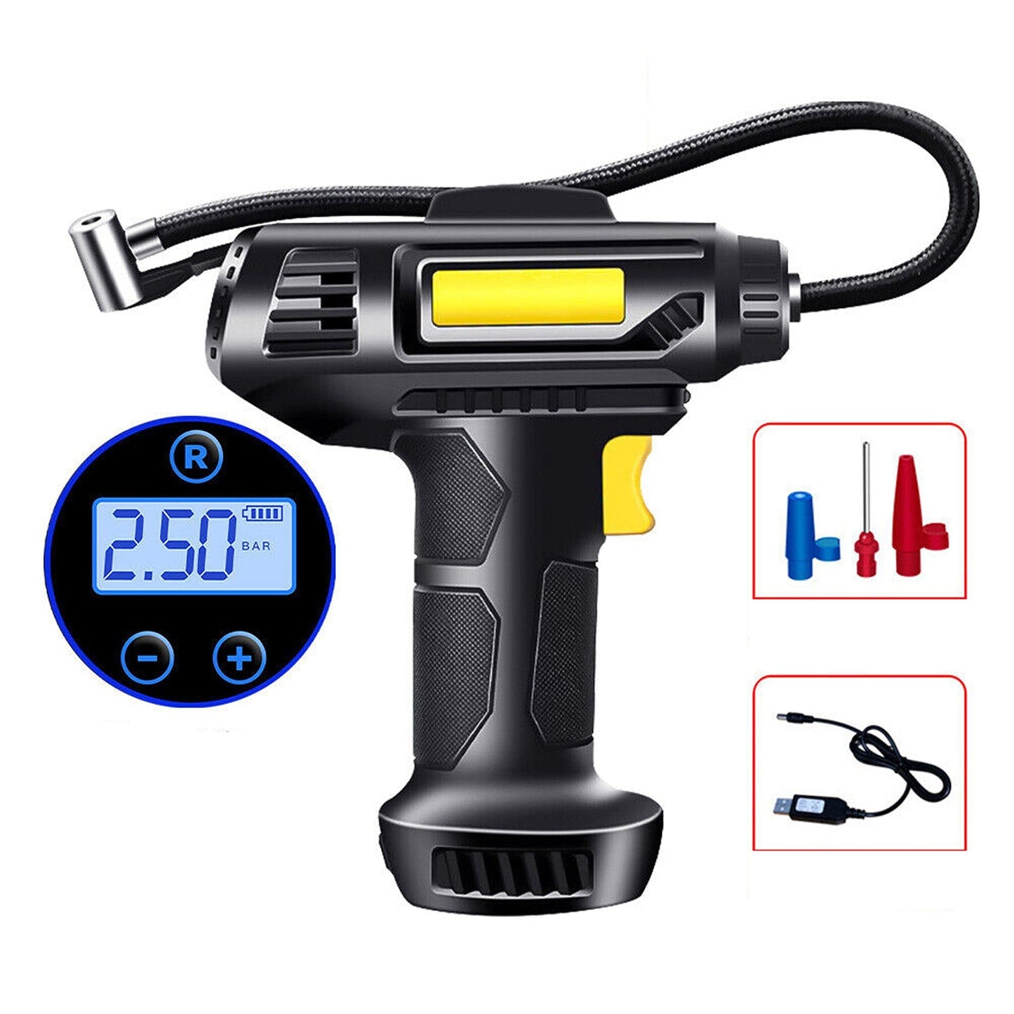 Handheld Digital LCD Air Compressor for Car Tire Inflation