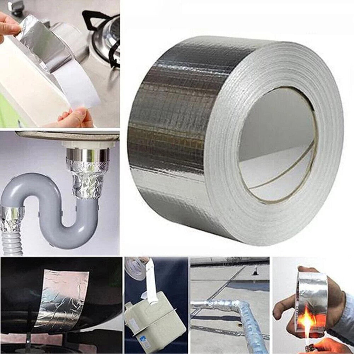 Strong Adhesive Aluminium Foil Tape Waterproof Sealing for Duct Repairs