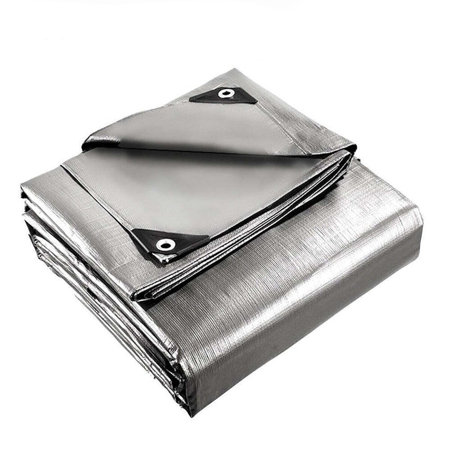 Silver Heavy Duty Weatherproof Tarpaulin Ideal Camping Shelter