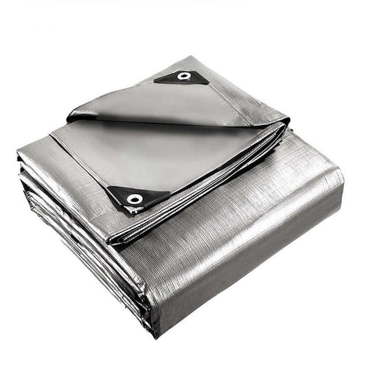 Silver Heavy Duty Weatherproof Tarpaulin Ideal Camping Shelter