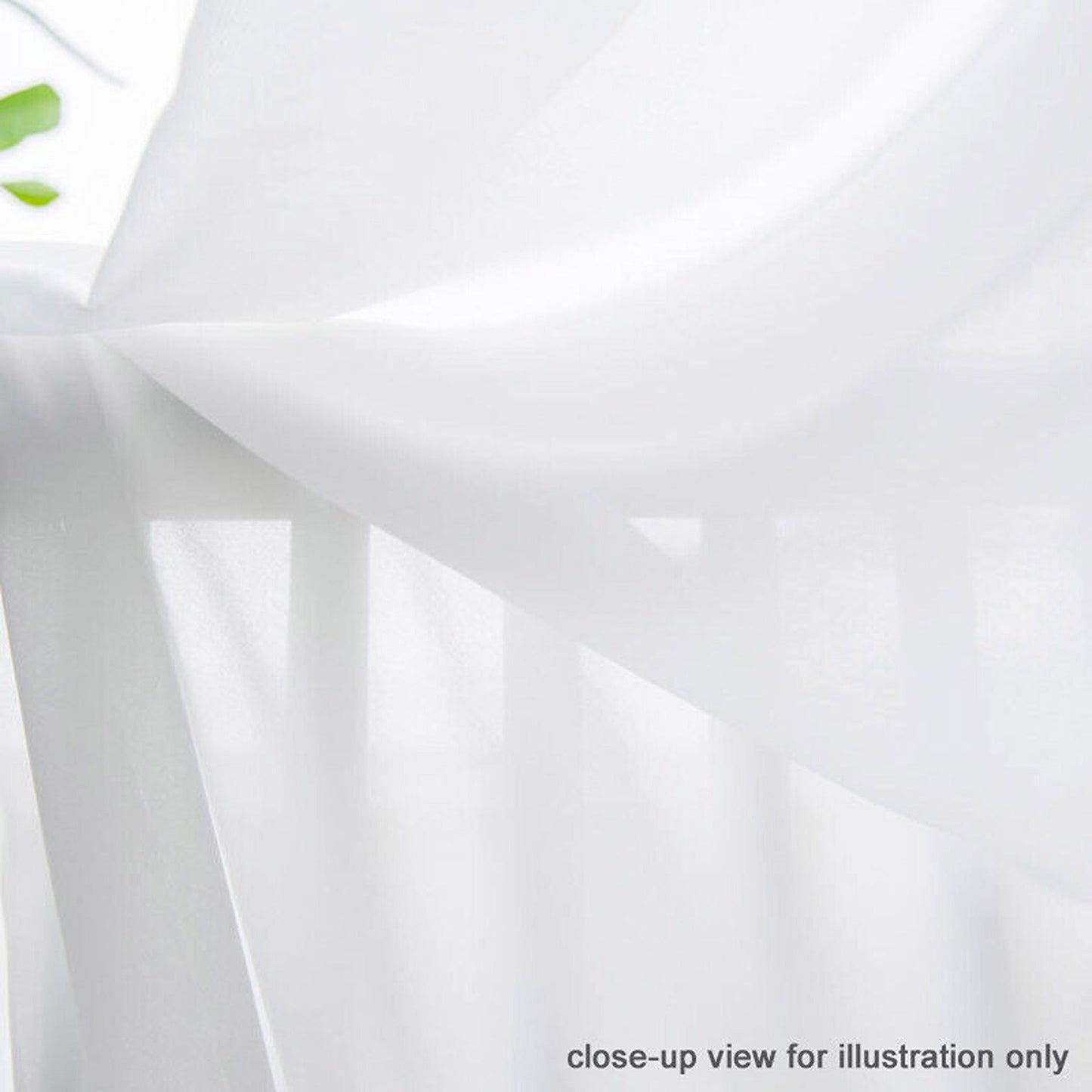 Organza Voile Sheer Curtain with Rod Pocket for Window Draping