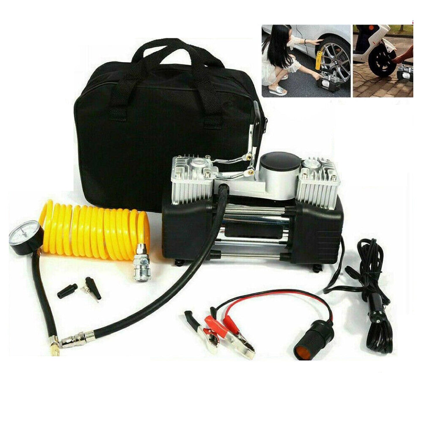 150 PSI Portable Tire Inflator 12V Car Air Compressor Pump