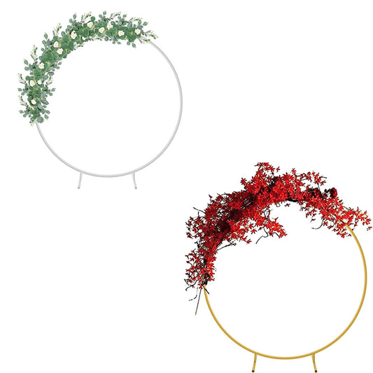 2M Round Circle Wedding Arch with Flower Display Hoop